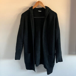 Garage | Black Hooded Cardigan
